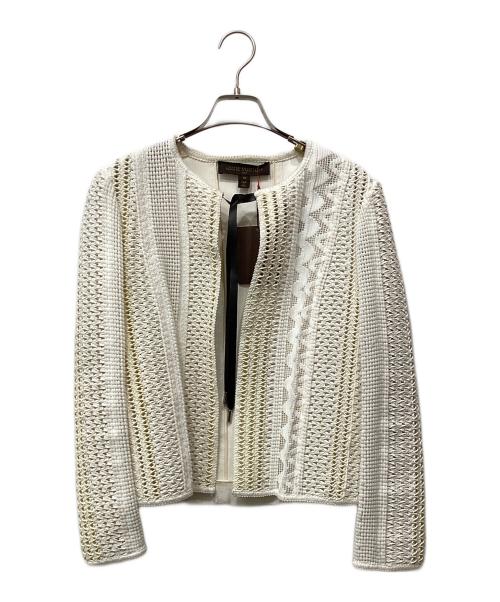 LOUIS VUITTON（ルイ ヴィトン）LOUIS VUITTON (ルイ ヴィトン) ノーカラージャケット アイボリー サイズ:40の古着・服飾アイテム