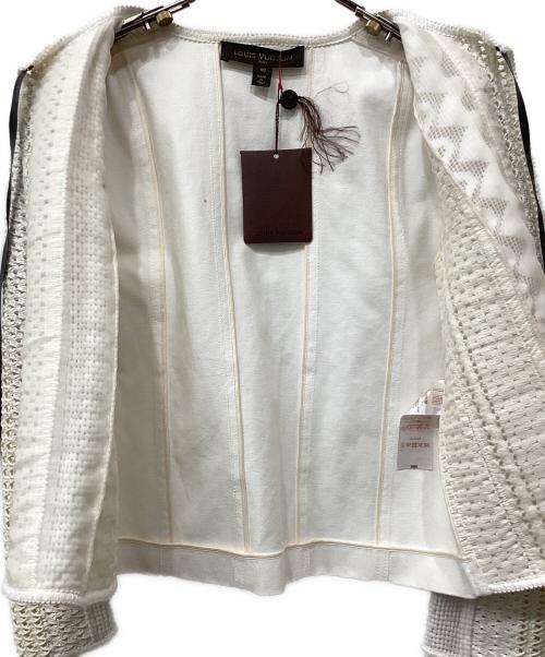 LOUIS VUITTON（ルイ ヴィトン）LOUIS VUITTON (ルイ ヴィトン) ノーカラージャケット アイボリー サイズ:40の古着・服飾アイテム