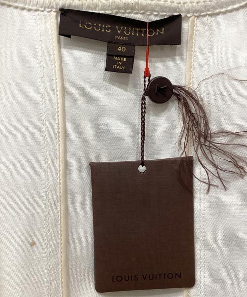 LOUIS VUITTON（ルイ ヴィトン）LOUIS VUITTON (ルイ ヴィトン) ノーカラージャケット アイボリー サイズ:40の古着・服飾アイテム