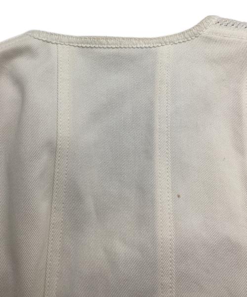 LOUIS VUITTON（ルイ ヴィトン）LOUIS VUITTON (ルイ ヴィトン) ノーカラージャケット アイボリー サイズ:40の古着・服飾アイテム