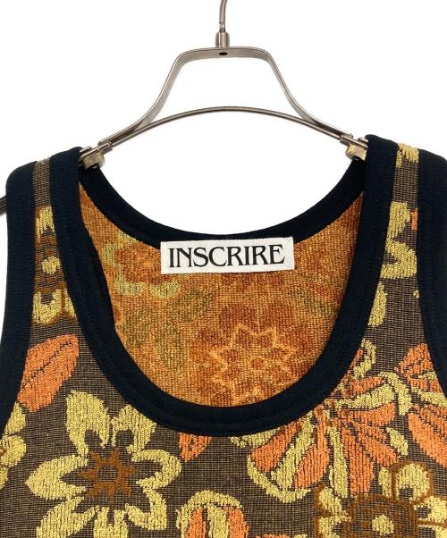 INSCRIRE（アンスクリア）INSCRIRE (アンスクリア) フラワーパイルタンクトップ オレンジ サイズ:記載なしの古着・服飾アイテム