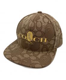 A BATHING APE×COACH（ア ベイシング エイプ×コーチ）の古着「Jacquard Baseball Cap」｜ベージュ