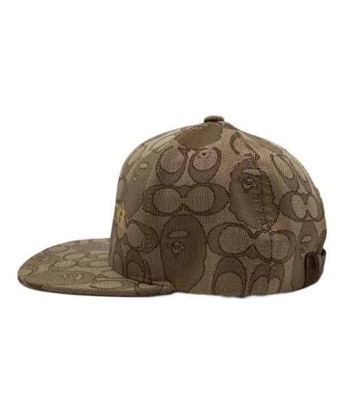 A BATHING APE（ア ベイシング エイプ）A BATHING APE (ア ベイシング エイプ) COACH (コーチ) Jacquard Baseball Cap ベージュの古着・服飾アイテム