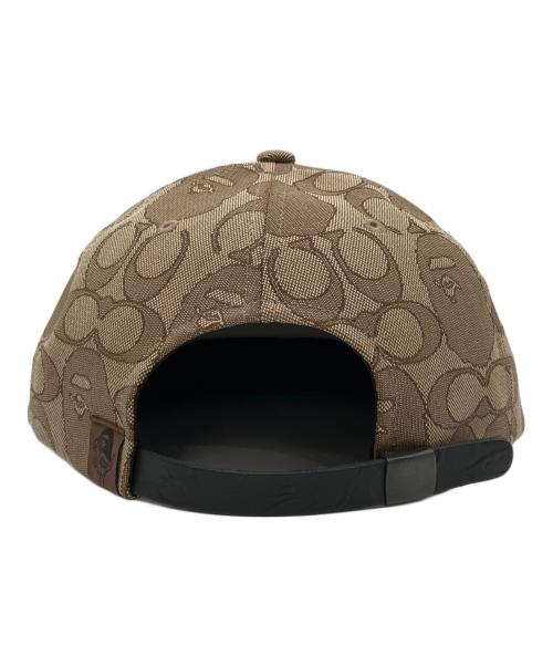 A BATHING APE（ア ベイシング エイプ）A BATHING APE (ア ベイシング エイプ) COACH (コーチ) Jacquard Baseball Cap ベージュの古着・服飾アイテム