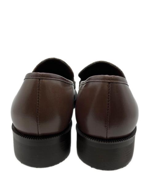 DIANA（ダイアナ）DIANA (ダイアナ) モノグラムジャガードローファー ブラウン サイズ:24の古着・服飾アイテム