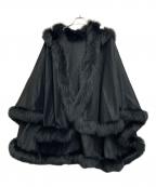 WINDSORウインザー）の古着「カシミヤポンチョ」｜ブラック