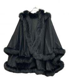 WINDSOR（ウインザー）の古着「カシミヤポンチョ」｜ブラック