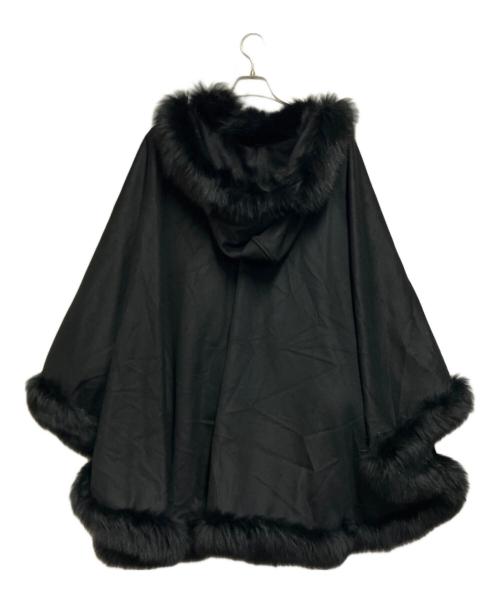 WINDSOR（ウインザー）WINDSOR (ウインザー) カシミヤポンチョ ブラック サイズ:M~L対応の古着・服飾アイテム