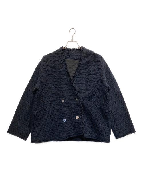 ROPE（ロペ）ROPE (ロペ) OUTERSUNSET (アウターサンセット) ROPE OUTERSUNSET ツイードジャケット　 ネイビー サイズ:ＳＩＺＥ　38の古着・服飾アイテム