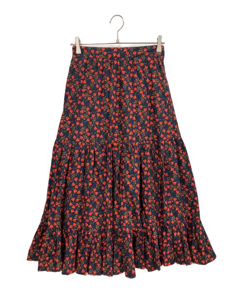 IVY&OAK（・）IVY&OAK (・) フラワーマキシスカート ネイビー サイズ:36の古着・服飾アイテム
