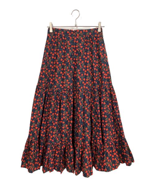 IVY&OAK（・）IVY&OAK (・) フラワーマキシスカート ネイビー サイズ:36の古着・服飾アイテム