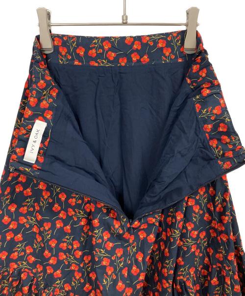 IVY&OAK（・）IVY&OAK (・) フラワーマキシスカート ネイビー サイズ:36の古着・服飾アイテム