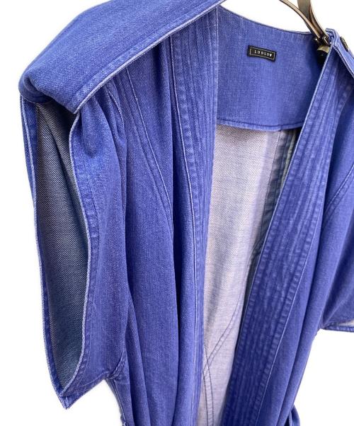 LUDLOW（ラドロー）LUDLOW (ラドロー) デニムノースリーブローブコート ブルー サイズ:１の古着・服飾アイテム