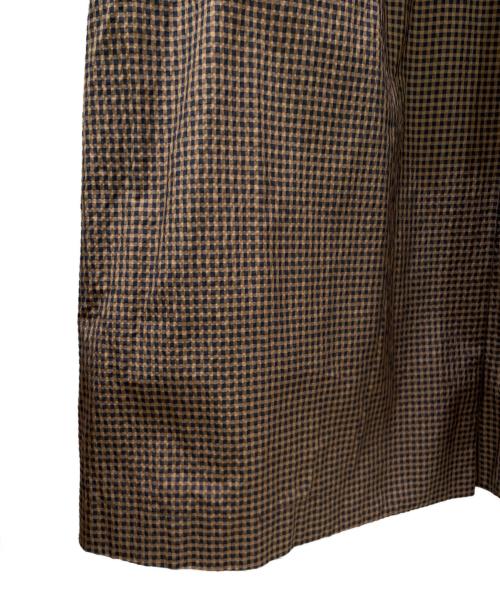 LUDLOW（ラドロー）LUDLOW (ラドロー) サッカーチェックトレンチコート ブラウン サイズ:1の古着・服飾アイテム