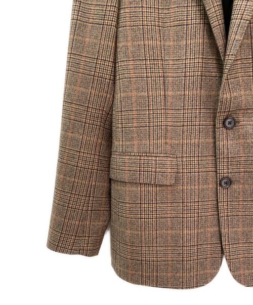 CELINE（セリーヌ）CELINE (セリーヌ) チェック2Bジャケット ブラウン サイズ:38の古着・服飾アイテム