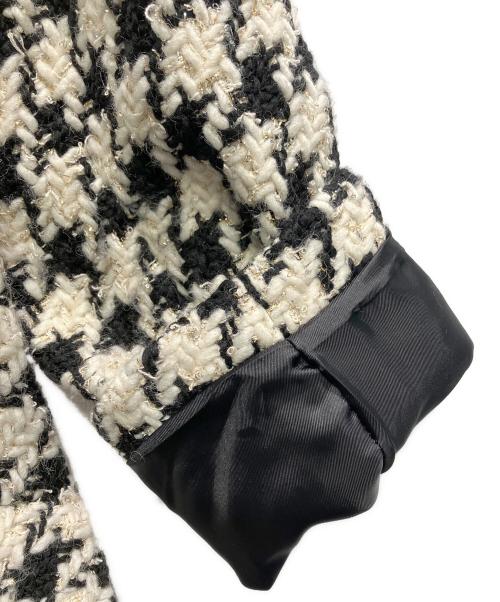 GRACE CLASS（グレースクラス）GRACE CLASS (グレースクラス) ツイードPコート ブラック×ホワイト サイズ:36の古着・服飾アイテム