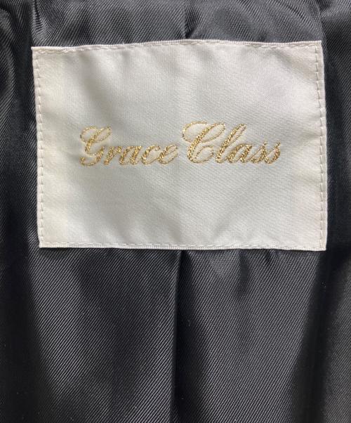 GRACE CLASS（グレースクラス）GRACE CLASS (グレースクラス) ツイードPコート ブラック×ホワイト サイズ:36の古着・服飾アイテム