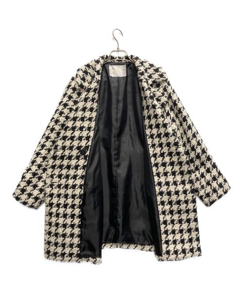 GRACE CLASS（グレースクラス）GRACE CLASS (グレースクラス) ツイードPコート ブラック×ホワイト サイズ:36の古着・服飾アイテム