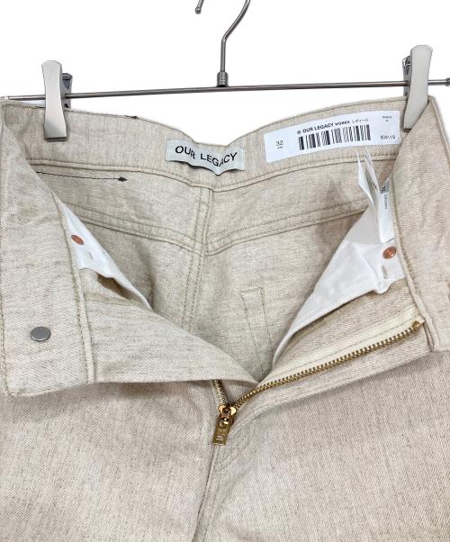 OUR LEGACY（アワーレガシー）OUR LEGACY (アワーレガシー) スラッシュフロントフレアデニムパンツ エクリュ サイズ:32の古着・服飾アイテム