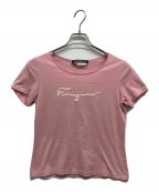 Salvatore Ferragamoサルヴァトーレ フェラガモ）の古着「ロゴＴシャツ」｜ピンク