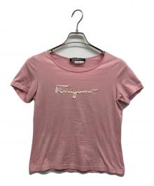 Salvatore Ferragamo（サルヴァトーレ フェラガモ）の古着「ロゴＴシャツ」｜ピンク