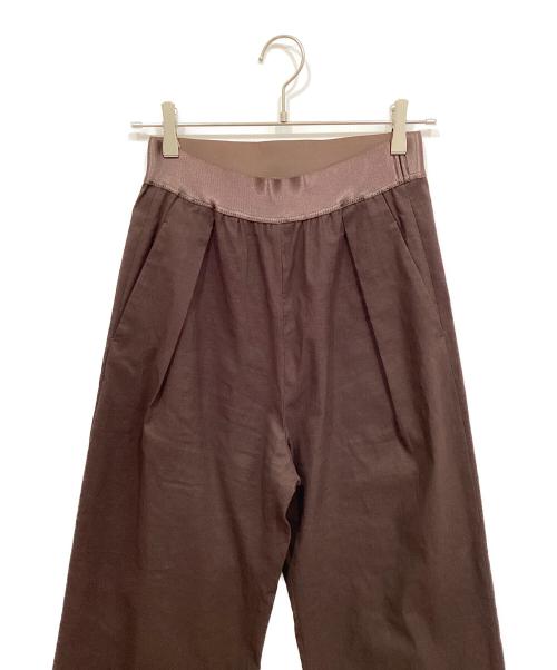 MUSE de Deuxieme Classe（ミューズ ドゥーズィエム クラス）MUSE de Deuxieme Classe (ミューズ ドゥーズィエム クラス) Stretch twill タックパンツ ブラウン サイズ:34の古着・服飾アイテム