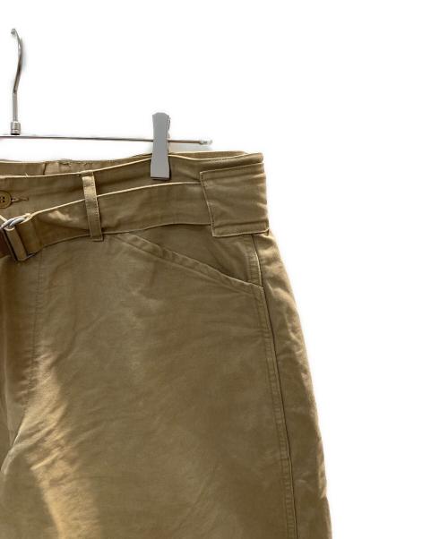 COMOLI（コモリ）COMOLI (コモリ) コットンリネンベルテッドパンツ ブラウン サイズ:3の古着・服飾アイテム