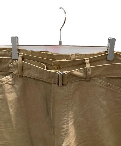 COMOLI（コモリ）COMOLI (コモリ) コットンリネンベルテッドパンツ ブラウン サイズ:3の古着・服飾アイテム