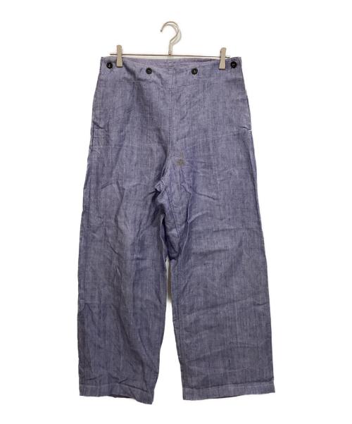 フランス海軍（フランスグン）フランス海軍 (フランスグン) 50S FRENCH NAVY LINEN SAILOR PANTS ブルー サイズ:Ｂ-2の古着・服飾アイテム