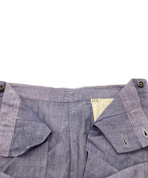 フランス海軍（フランスグン）フランス海軍 (フランスグン) 50S FRENCH NAVY LINEN SAILOR PANTS ブルー サイズ:Ｂ-2の古着・服飾アイテム