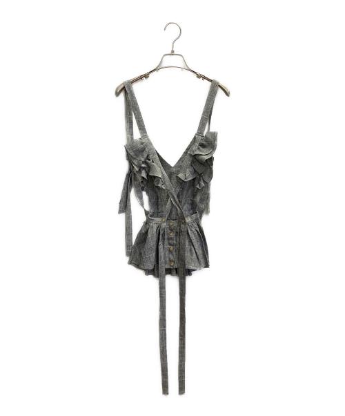 AKIKO AOKI（アキコ アオキ）AKIKO AOKI (アキコ アオキ) エプロントップス グレー サイズ:FREEの古着・服飾アイテム