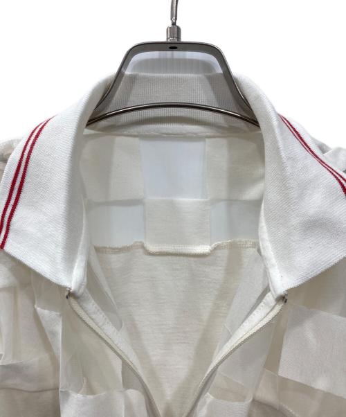 CAPITAL（カピタル）CAPITAL (カピタル) Opal Jersey Sheer Flag Zip Polo / オパールジャージ シアーフラグジップポロシャツ ホワイト サイズ:2の古着・服飾アイテム