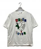 UNDERCOVERアンダーカバー）の古着「ローズロゴプリントTシャツ」｜ホワイト