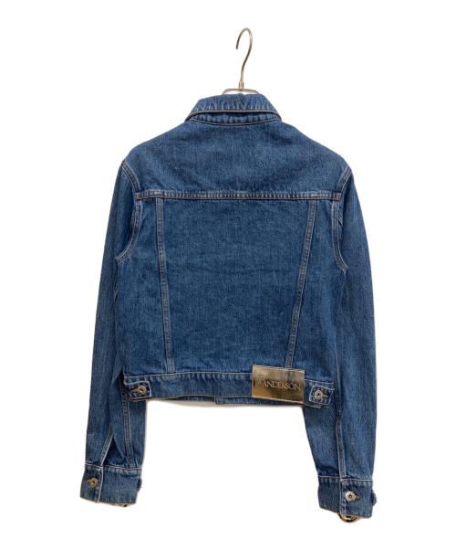 J.W.ANDERSON（ジェイダブリューアンダーソン）J.W.ANDERSON (ジェイダブリューアンダーソン) チェーンリンク デニム トラッカージャケット ブルー サイズ:34の古着・服飾アイテム