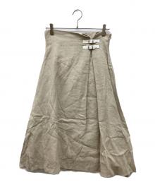 O'NEIL OF DUBLIN（オニールオブダブリン）の古着「リネンラップスカート」｜アイボリー