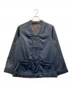 6(ROKU) BEAUTY&YOUTHロク ビューティーアンドユース）の古着「JACQUARD REVERSIBLE CHINA JACKET」｜ネイビー