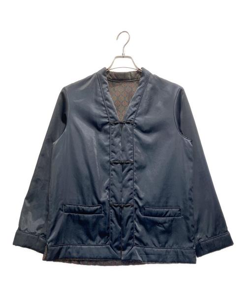 6(ROKU) BEAUTY&YOUTH（ロク ビューティーアンドユース）6(ROKU) BEAUTY&YOUTH (ロク ビューティーアンドユース) JACQUARD REVERSIBLE CHINA JACKET ネイビー サイズ:38の古着・服飾アイテム