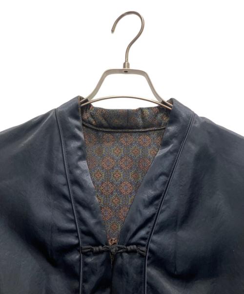 6(ROKU) BEAUTY&YOUTH（ロク ビューティーアンドユース）6(ROKU) BEAUTY&YOUTH (ロク ビューティーアンドユース) JACQUARD REVERSIBLE CHINA JACKET ネイビー サイズ:38の古着・服飾アイテム