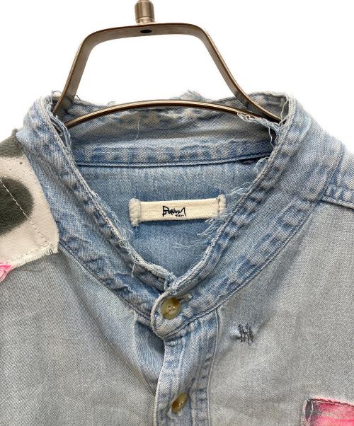 BONUM（ボナム）BONUM (ボナム) ケミカルウォッシュS/Sシャツ インディゴ サイズ:Freeの古着・服飾アイテム