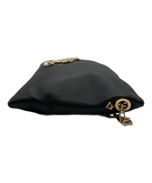JIMMY CHOO（ジミーチュウ）JIMMY CHOO (ジミーチュウ) チェーンショルダーバッグ ブラックの古着・服飾アイテム