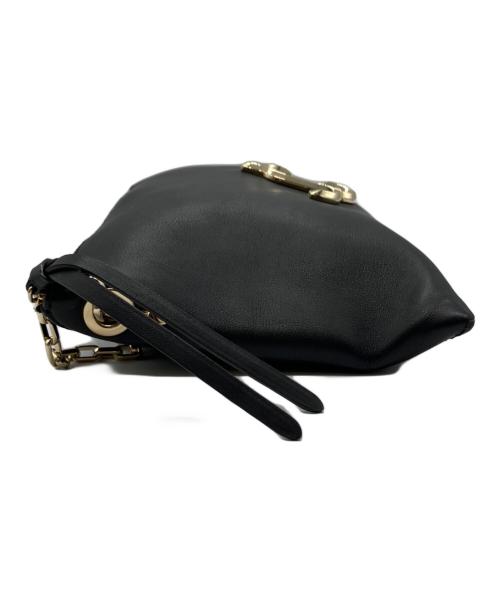 JIMMY CHOO（ジミーチュウ）JIMMY CHOO (ジミーチュウ) チェーンショルダーバッグ ブラックの古着・服飾アイテム