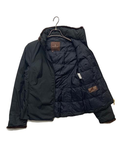 MONCLER（モンクレール）MONCLER (モンクレール) ミンクファーダウンジャケット ブラック サイズ:1の古着・服飾アイテム