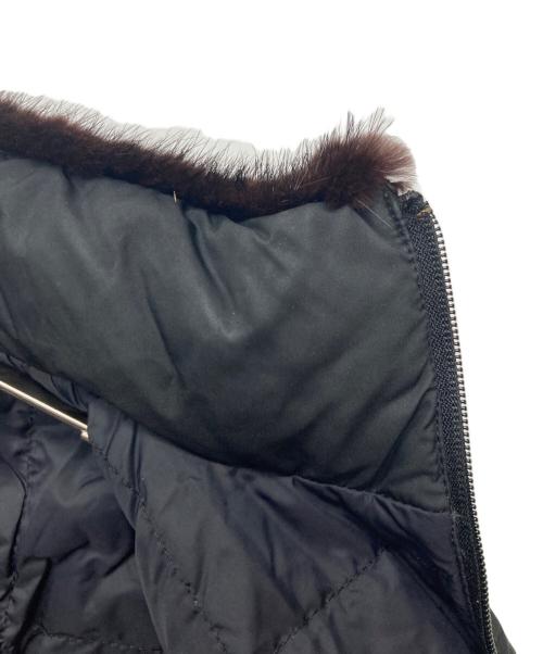 MONCLER（モンクレール）MONCLER (モンクレール) ミンクファーダウンジャケット ブラック サイズ:1の古着・服飾アイテム