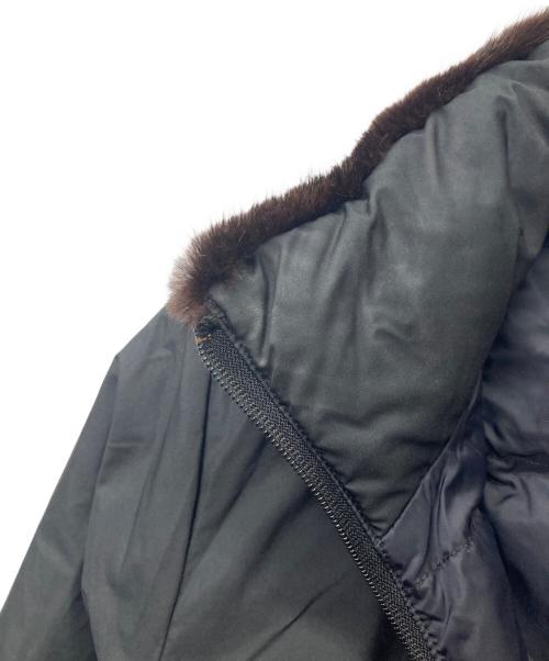MONCLER（モンクレール）MONCLER (モンクレール) ミンクファーダウンジャケット ブラック サイズ:1の古着・服飾アイテム