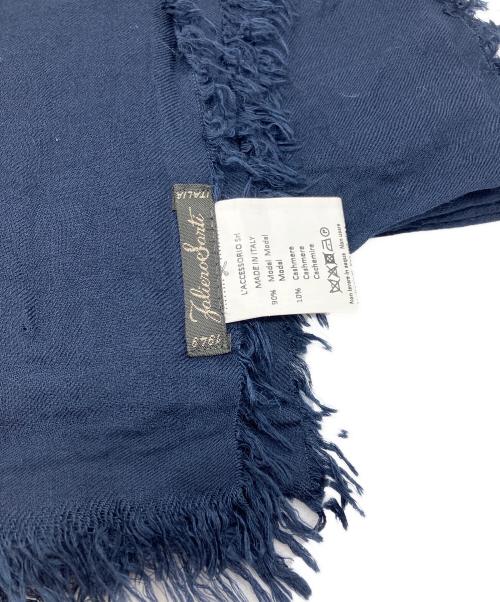 FALIERO SARTI（ファリエロサルティ）FALIERO SARTI (ファリエロサルティ) シルク混ストール ネイビー サイズ:下記参照の古着・服飾アイテム