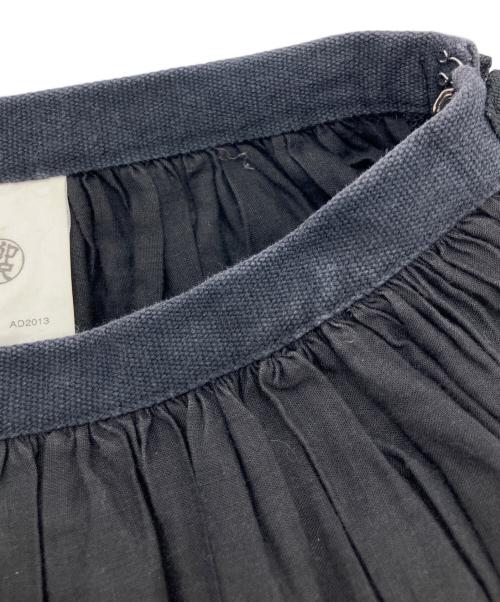 COMME des GARCONS tricot（コムデギャルソントリコ）COMME des GARCONS tricot (コムデギャルソントリコ) リネン混ギャザースカート ブラック サイズ:Ｓの古着・服飾アイテム