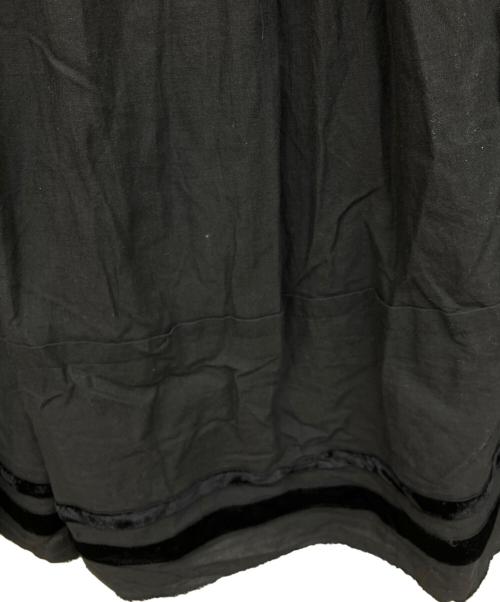 COMME des GARCONS tricot（コムデギャルソントリコ）COMME des GARCONS tricot (コムデギャルソントリコ) リネン混ギャザースカート ブラック サイズ:Ｓの古着・服飾アイテム