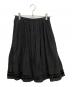 COMME des GARCONS tricot（コムデギャルソントリコ）の古着「リネン混ギャザースカート」｜ブラック