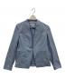 theory luxe（セオリーリュクス）の古着「STRETCH OXFORD JACKET　ストレッチオックスフォードジャケット　ノーカラージャケット 」｜ブルー