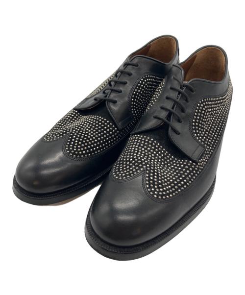 JIMMY CHOO（ジミーチュウ）JIMMY CHOO (ジミーチュウ) スタッズレースアップシューズ ブラック サイズ:41の古着・服飾アイテム